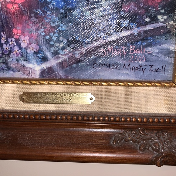 MARTY BELL’S GILLIAN’S GARDEN lithograph on canvas by *Signed & Numbered* - Picture 2 of 5